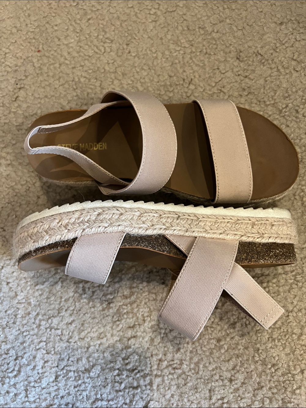 Girls Kids size 3 Espadrille Sandals in Light Pink – Slip-On Strappy Comfort